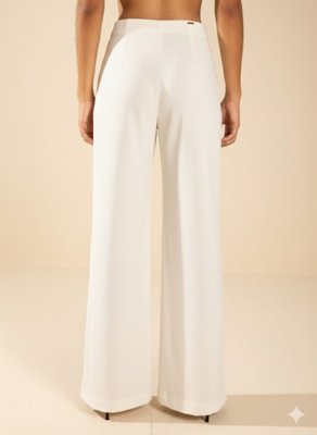 Calça Morena Rosa Wide Alta Off-white