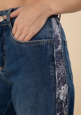Calça Morena Rosa Wide Média Azul