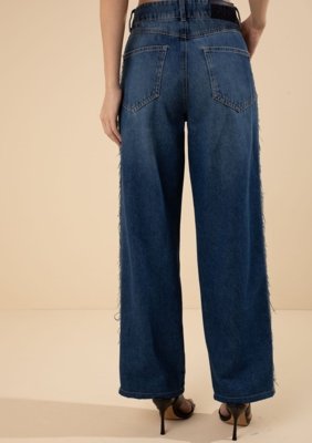 Calça Morena Rosa Wide Média Azul