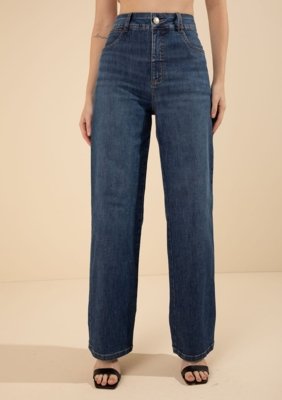 Calça Morena Rosa Wide Média Azul