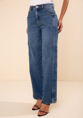 Calça Morena Rosa Wide Média Azul