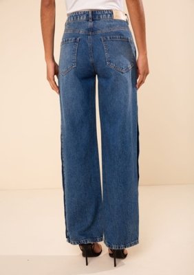 Calça Morena Rosa Wide Média Azul