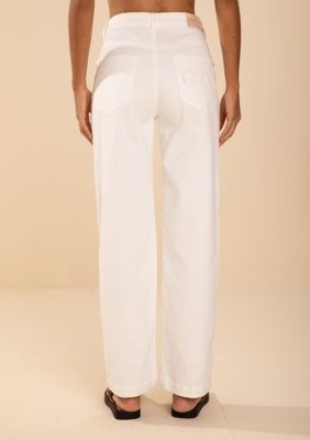 Calça Morena Rosa Wide Média Off Off-white