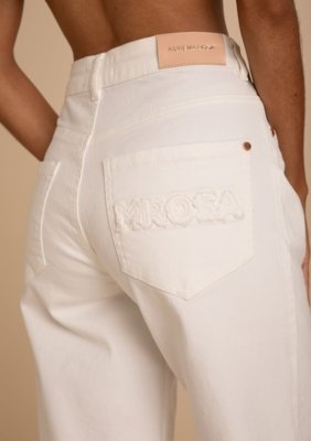 Calça Morena Rosa Wide Média Off Off-white