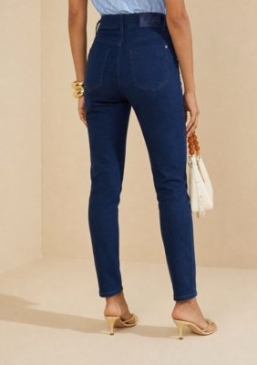 Calça Skinny Alta - Azul
