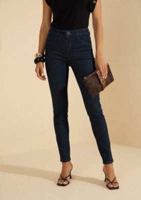 Calça Skinny Alta - Azul