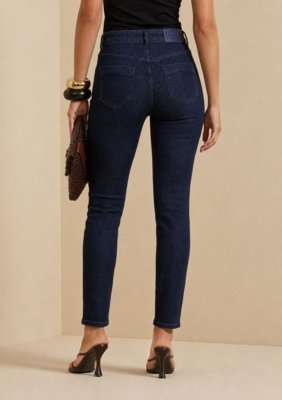 Calça Skinny Alta - Azul