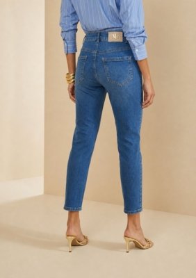 Calça Skinny Alta - Azul