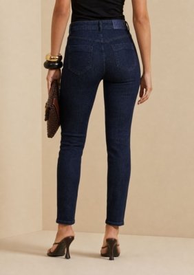 Calça Skinny Alta - Azul