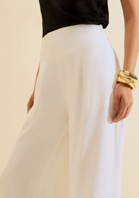 Calca Wide Leg Lírio - Off-white