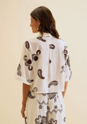 Camisa Clássica Arabesca - Off-white