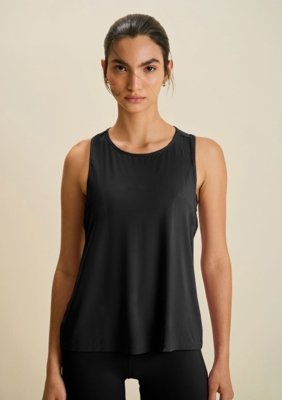 Regata Morena Rosa Decote Redondo Dry Fit Preto