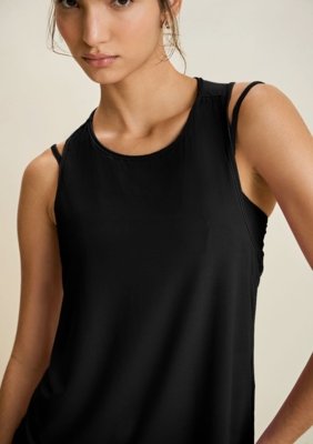 Regata Morena Rosa Decote Redondo Dry Fit Preto
