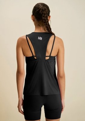 Regata Morena Rosa Decote Redondo Dry Fit Preto