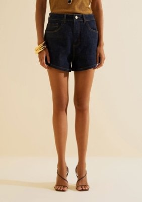Shorts Jeans Amplo Prisma - Azul
