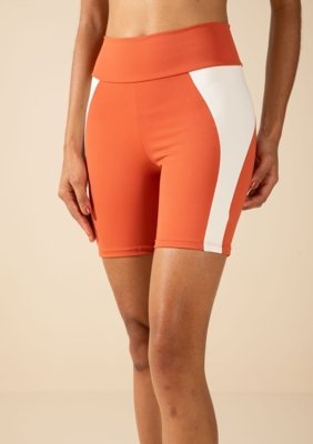 Shorts Morena Rosa Ajustado Alta Marrom