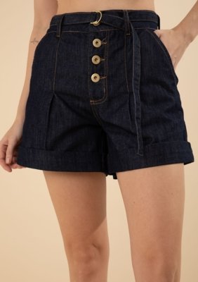 Shorts Morena Rosa Amplo Alta Azul