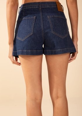 Shorts Morena Rosa Amplo Média Azul