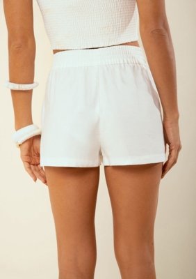 Shorts Morena Rosa Reto Alta - Off-white