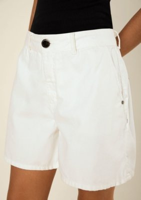Shorts Morena Rosa Reto Alta - Off-white