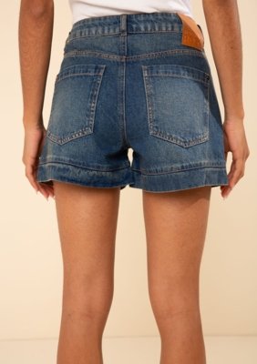 Shorts Morena Rosa Reto Alta Azul