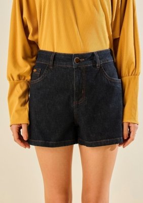 Shorts Morena Rosa Reto Média - Azul