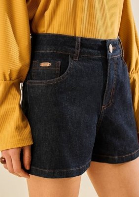 Shorts Morena Rosa Reto Média - Azul