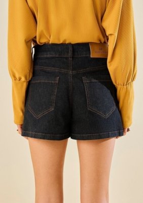 Shorts Morena Rosa Reto Média - Azul