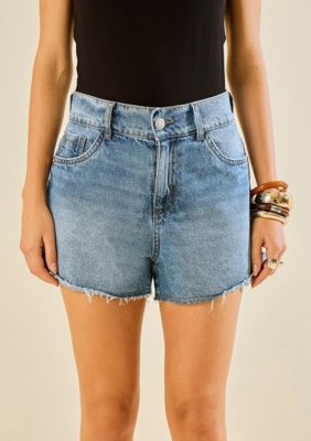Shorts Morena Rosa Reto Média - Azul
