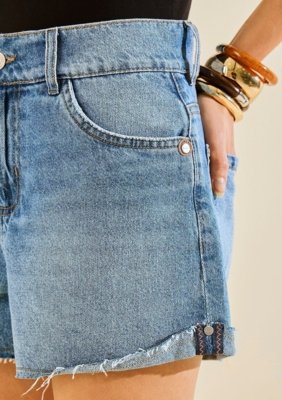 Shorts Morena Rosa Reto Média - Azul