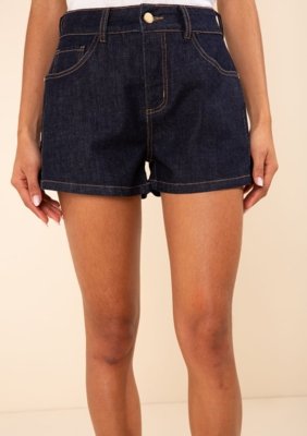 Shorts Morena Rosa Reto Média Azul