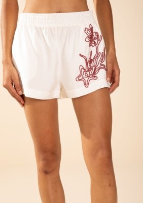 Shorts Morena Rosa Reto Média Off Off-white