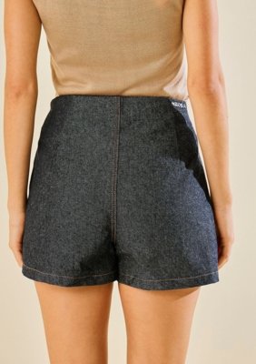 Shorts Morena Rosa Saia Reto Alta - Azul
