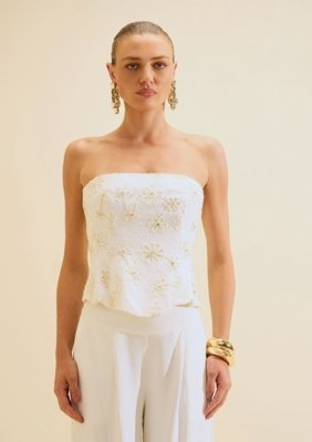 Top Ajustado Lírio - Off-white