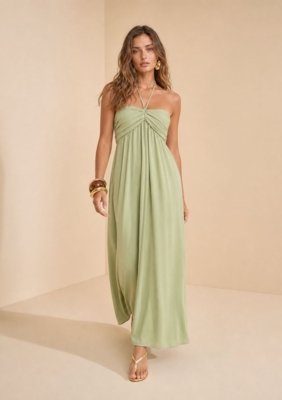 Vestido Longo Flora - Verde