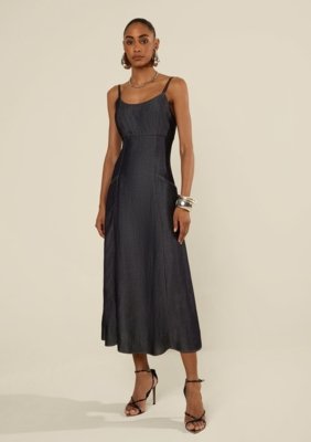 Vestido Midi Cerra - Azul
