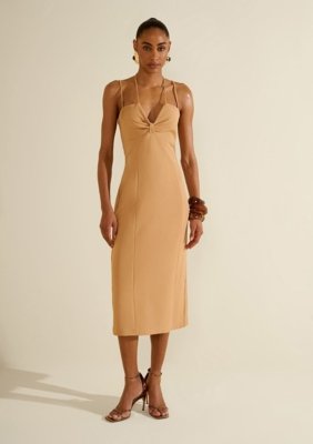 Vestido Midi Eclos - Bege