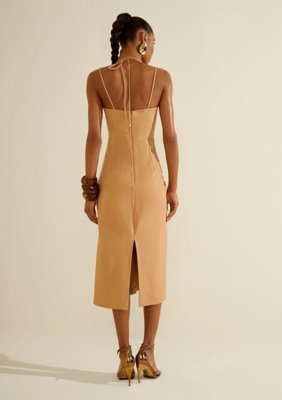 Vestido Midi Eclos - Bege