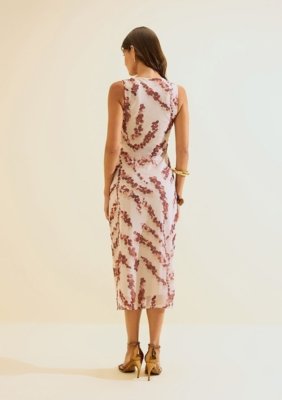 Vestido Midi Flora - Bege
