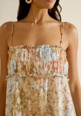 Vestido Midi Florescer - Azul