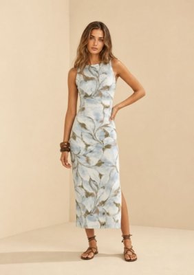 Vestido Midi Instinto - Marrom