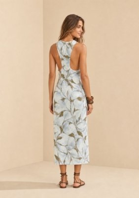 Vestido Midi Instinto - Marrom