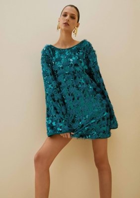 Vestido Morena Rosa Curto Decote Redondo Com Faixa Verde
