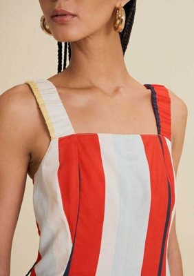 Vestido Morena Rosa Curto Decote Reto Com Lastex Estampado