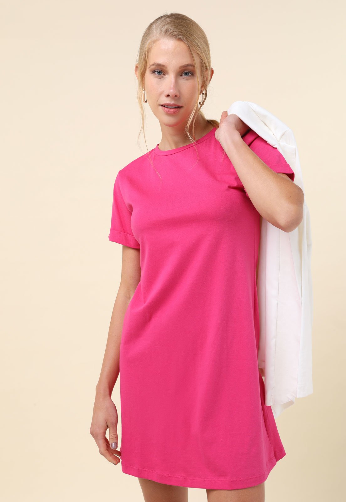 Morena Moda Feminina Rosa Morena Roupas Vestido Morena Rosa Curto