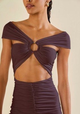 Vestido Morena Rosa Longo Âmago Roxo