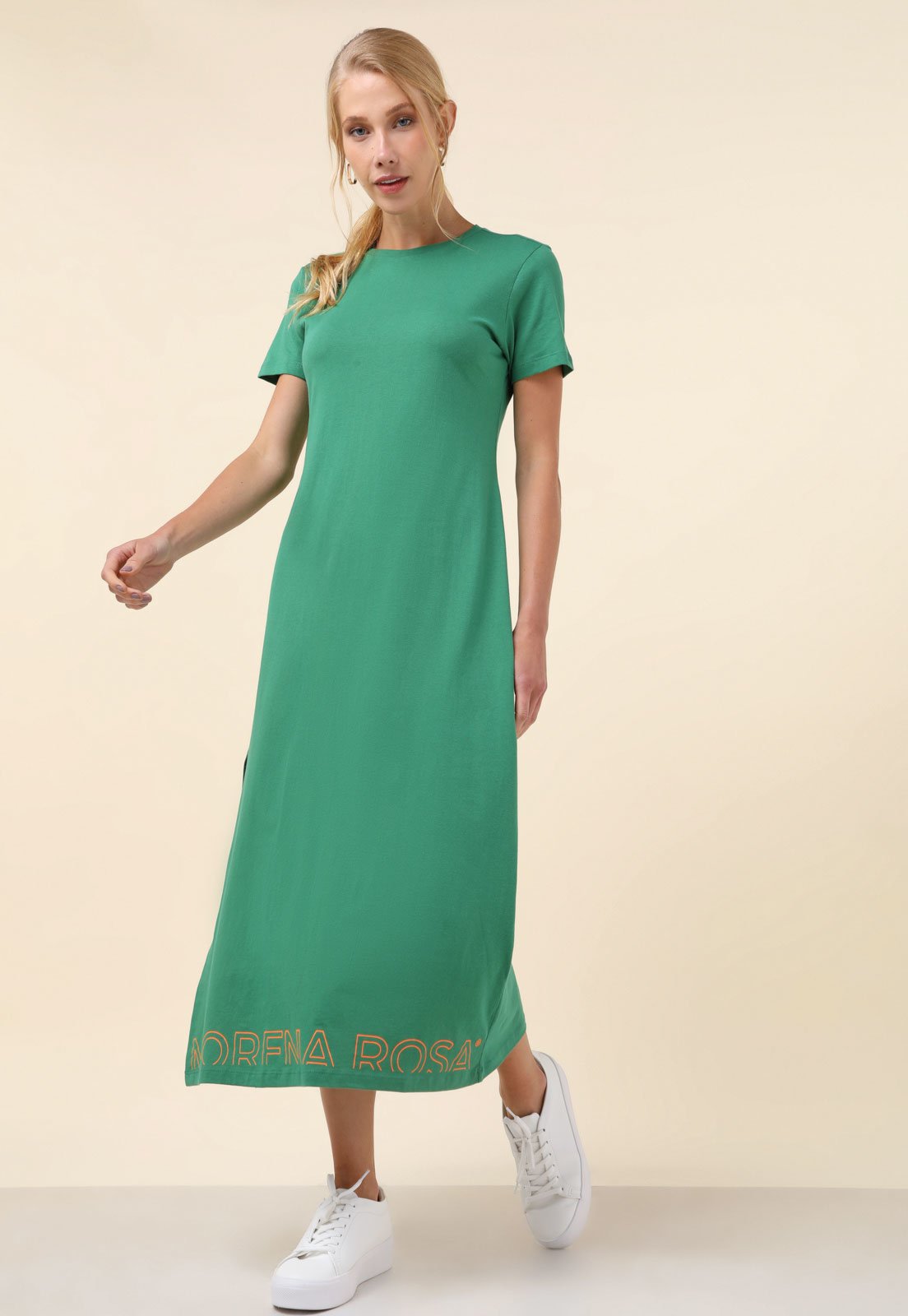 Vestido verde morena store rosa