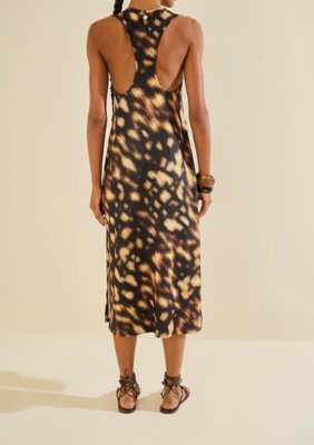 Vestido Morena Rosa Midi Instinto Preto