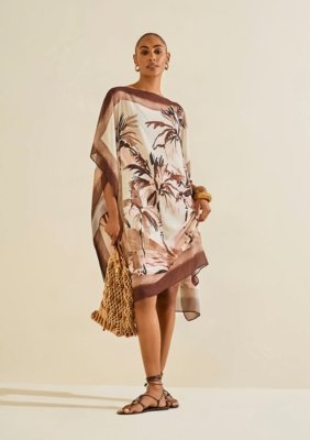 Vestido Morena Rosa Solto Instinto Marrom