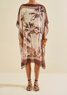 Vestido Morena Rosa Solto Instinto Marrom